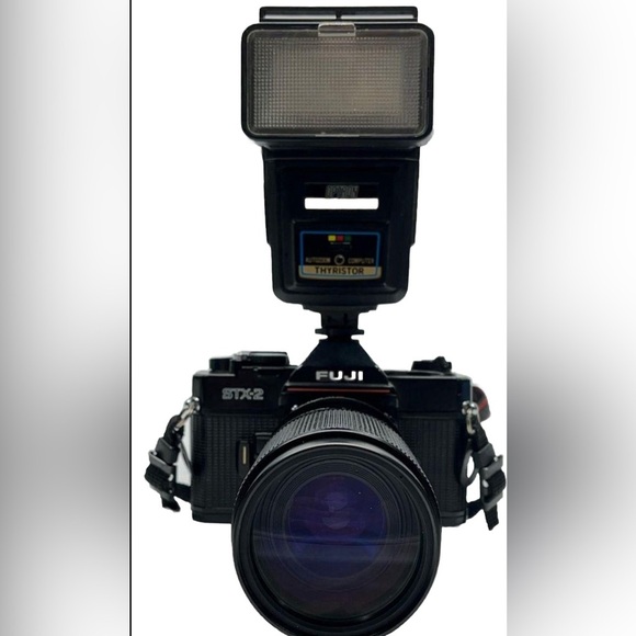 📸 Vintage 35mm FUJI STX-2 SLR Fujinon 50mm Camera With Flash- Made In Japan - Picture 3 of 10